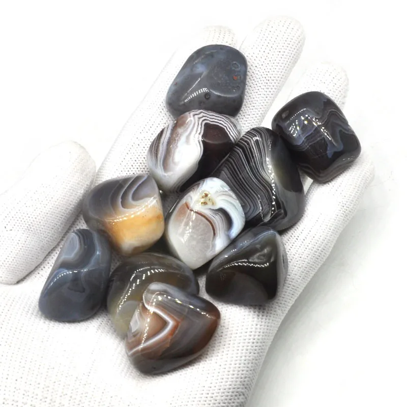 Natural Botswana Agate Healing Crystals And Healing Stones Tumbled Specime Quartz Bulk Reiki Real Gemstone Aquarium Decoration