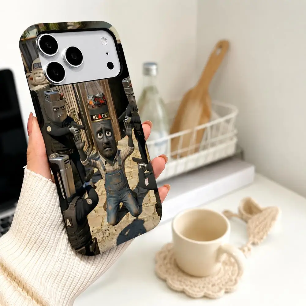 

HYBXAXC Ultra Thin Film Hard Cover For iPhone 3D Cartoon Cigarette Character Short Drama Protective Shell For iPhone Series