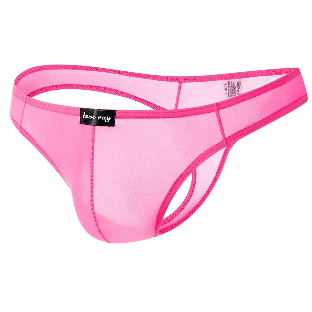 Männer Sexy Dessous Eis Seide Sheer Pouch G-string Durchsichtig Tanga Slips Unterwäsche Niedrige Taille Unterhose Glatte Feste Herren T-back