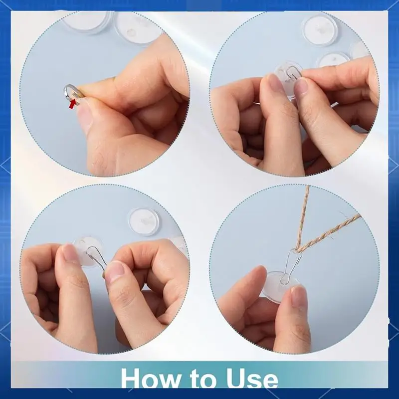

AA77 60 Pcs Self Adhesive Ceiling Hooks, Clear Sticky Hooks For Hanging, Removable Sticker Hooks, No Drill Ceiling Hook