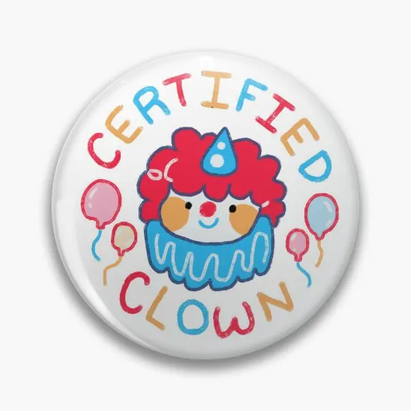 Certified Clown  Soft Button Pin Collar Gift Jewelry Lover Cute Fashion Funny Decor Badge Clothes Cartoon Metal Creative Brooch