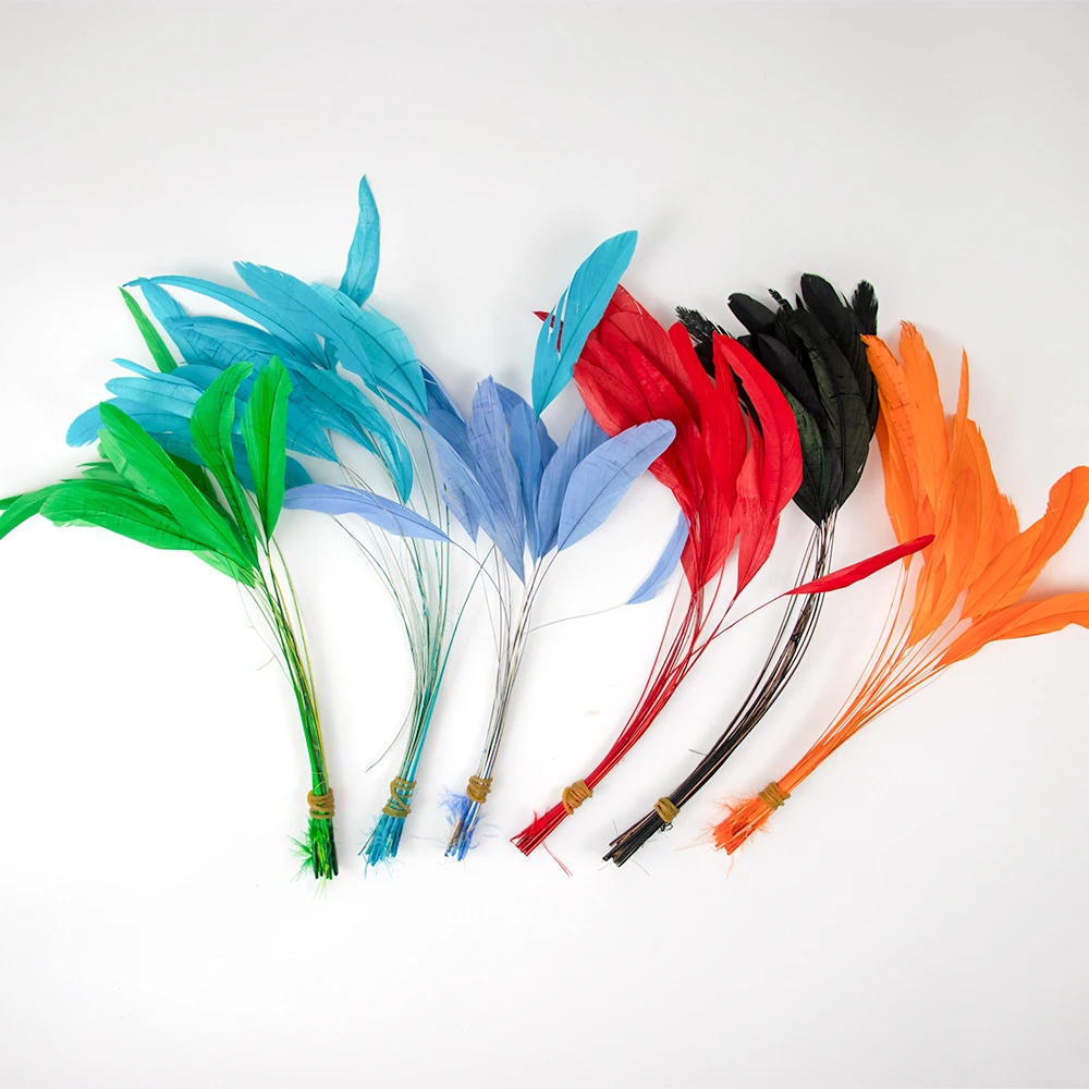 10Pcs Rooster Tail Feathers 25-30CM Pheasant Feather for Crafts Clothing Trim DIY Carnival Party Handmade Costume Hat Accessory