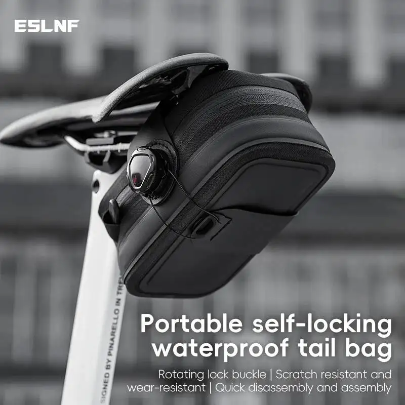 ESLNF Rainproof Cycling Portable Mountain Bike Saddle Quick Release Buckle Road Bicycle