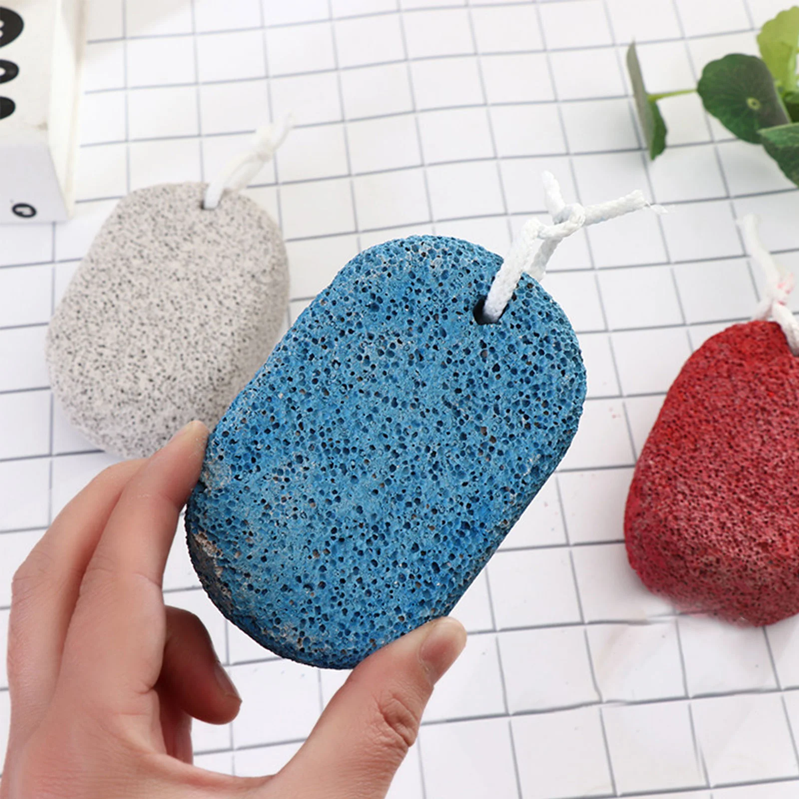 

2 Pcs Natural Pedicure Double Sided Pumice Stone Tools for Feet Care Accessory Handheld Volcanic Rock Foot Files Rasp