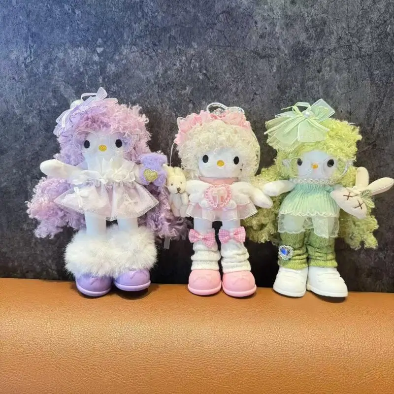 

Long Leg Curly Hair Cute Plush Keychain Cartoon Doll Bag Hanging Ornament Sweet Fashion Pendant Creative Daily Birthday Gift