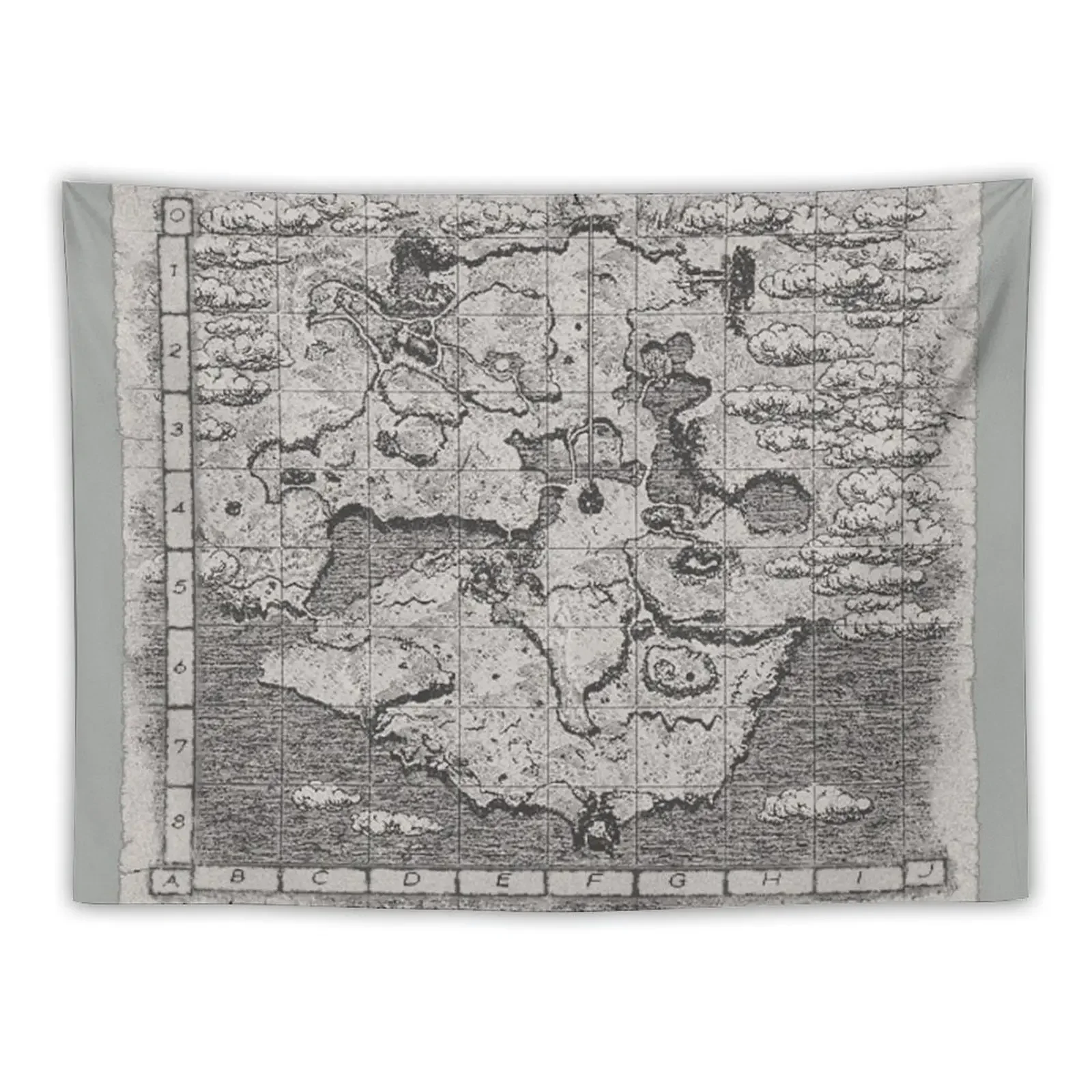 Shadow of the Colossus map Tapestry Wall Carpet Luxury Living Room Decoration Tapestry