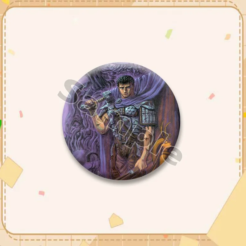 Anime Manga B-Berserk Soft Button Pins Griffith Guts Cartoon Badges Snap-in Lapel Brooch Custom Jewelry Accessories for Hat Bag view 5