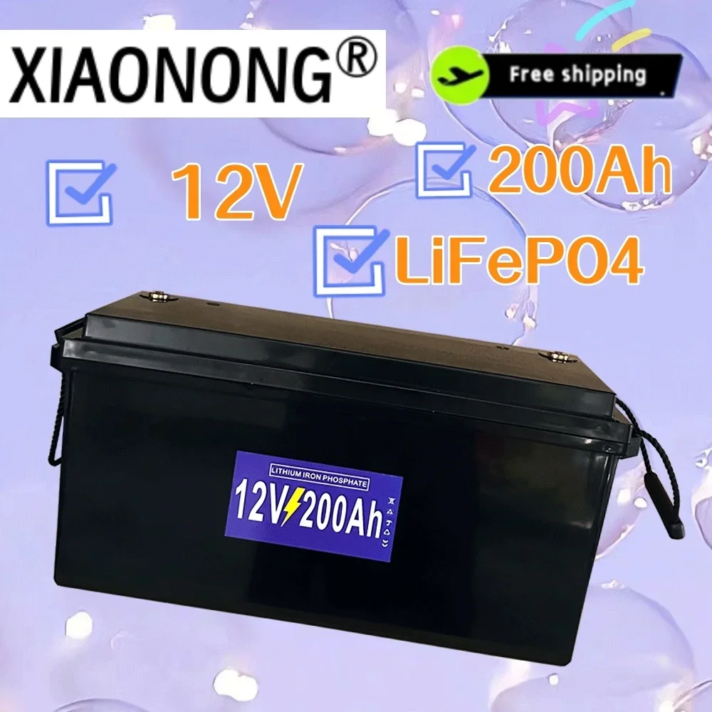 

battery pack 12V 200ah High-capacity Lithium ion phosphate household energy storage system monitoring cycle battery LiFePO4