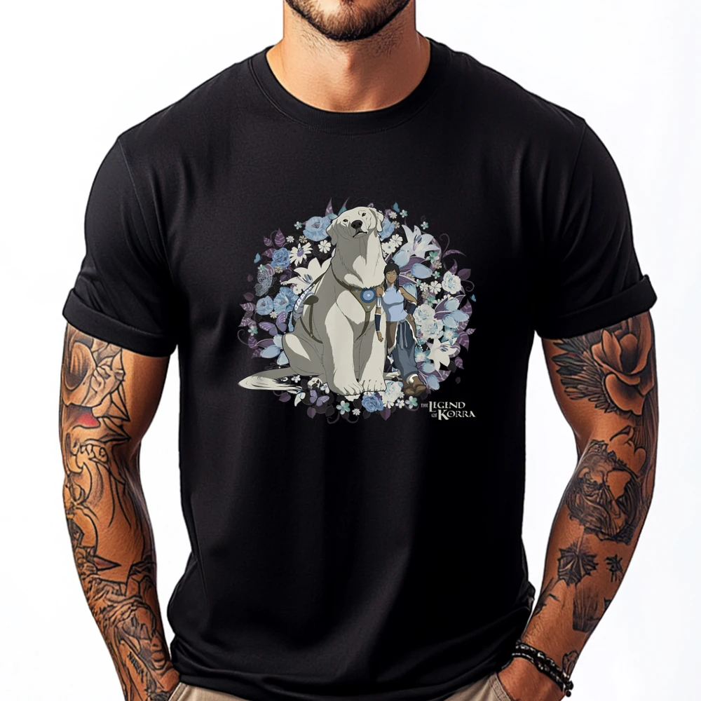 

The Legend Of Korra Naga And Korra Floral Cute Oversized T Shirt Luxury T-Shirt Birthday