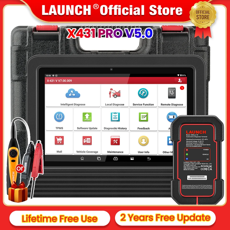 LAUNCH X431 PRO V5.0 車両診断機 8インチ 自動車 OBD2 スキャナー