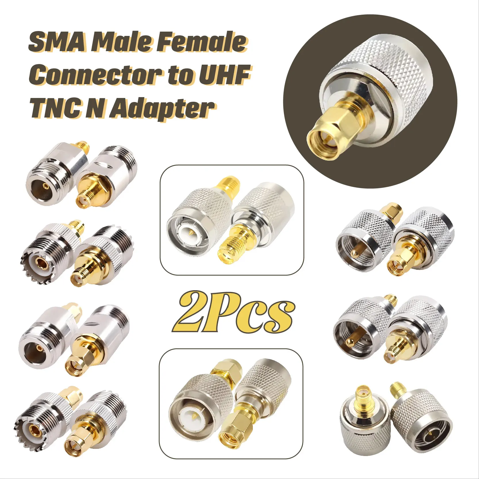 2Pcs Sma Connector … - image