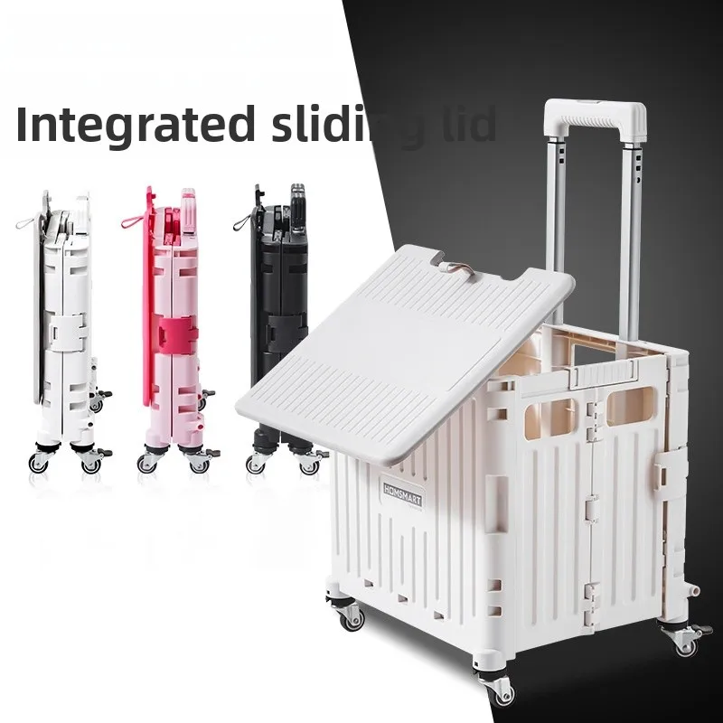 hand-pulled-shopping-cart-outdoor-small-pushcart-vegetable-buying-small-trolley-luggage-handle-box-stall-hand-pull-cart