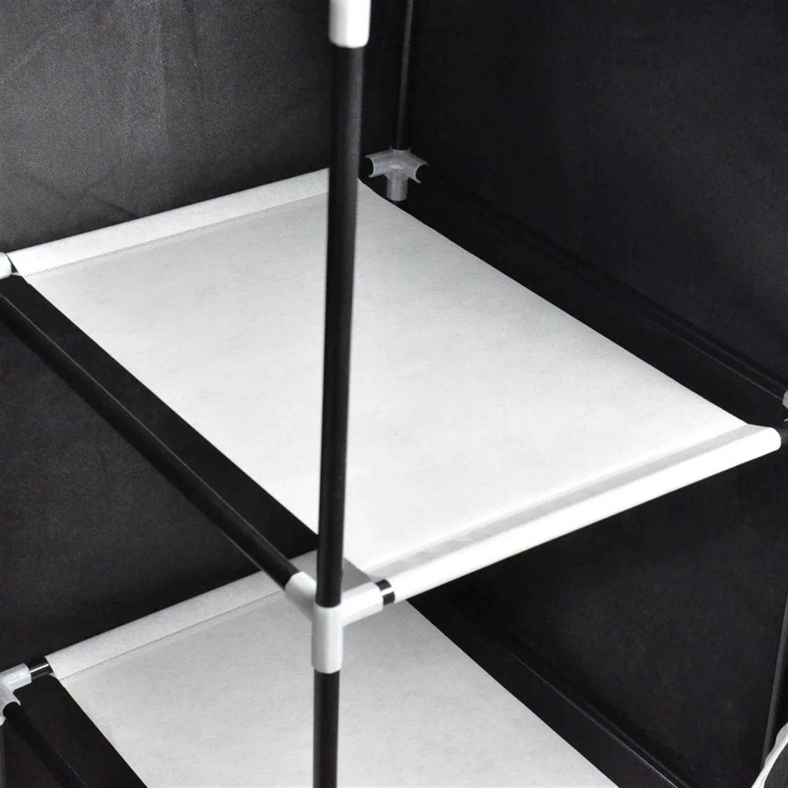 

71" Portable Closet Wardrobe Clothes Rack Storage Organizer with Shelf Blue