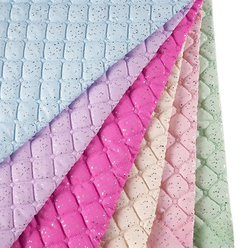 

1meter Multi Colors Polyester Quilted Fabric Embroidery Sequined Embroidery Fabric for DIY Sewing Clothing Handbags Material