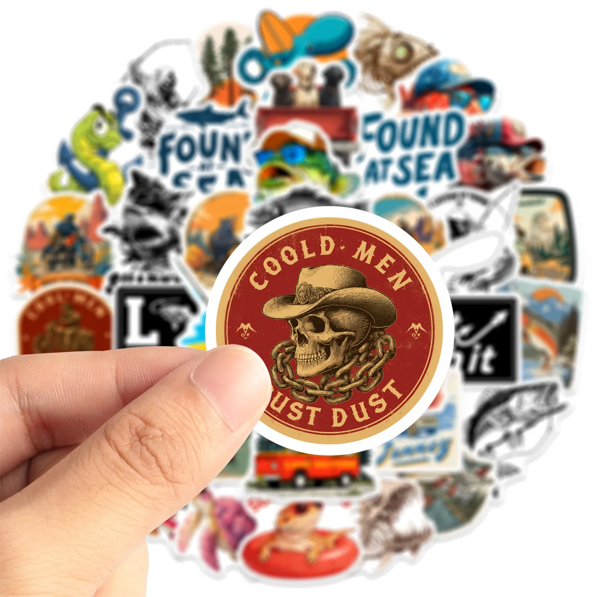 

10/50PCS Cartoon Fishing Graffiti Sticker Personality Decoration Scooter Mobile Phone Case Scrapbook Waterproof Decal Toy