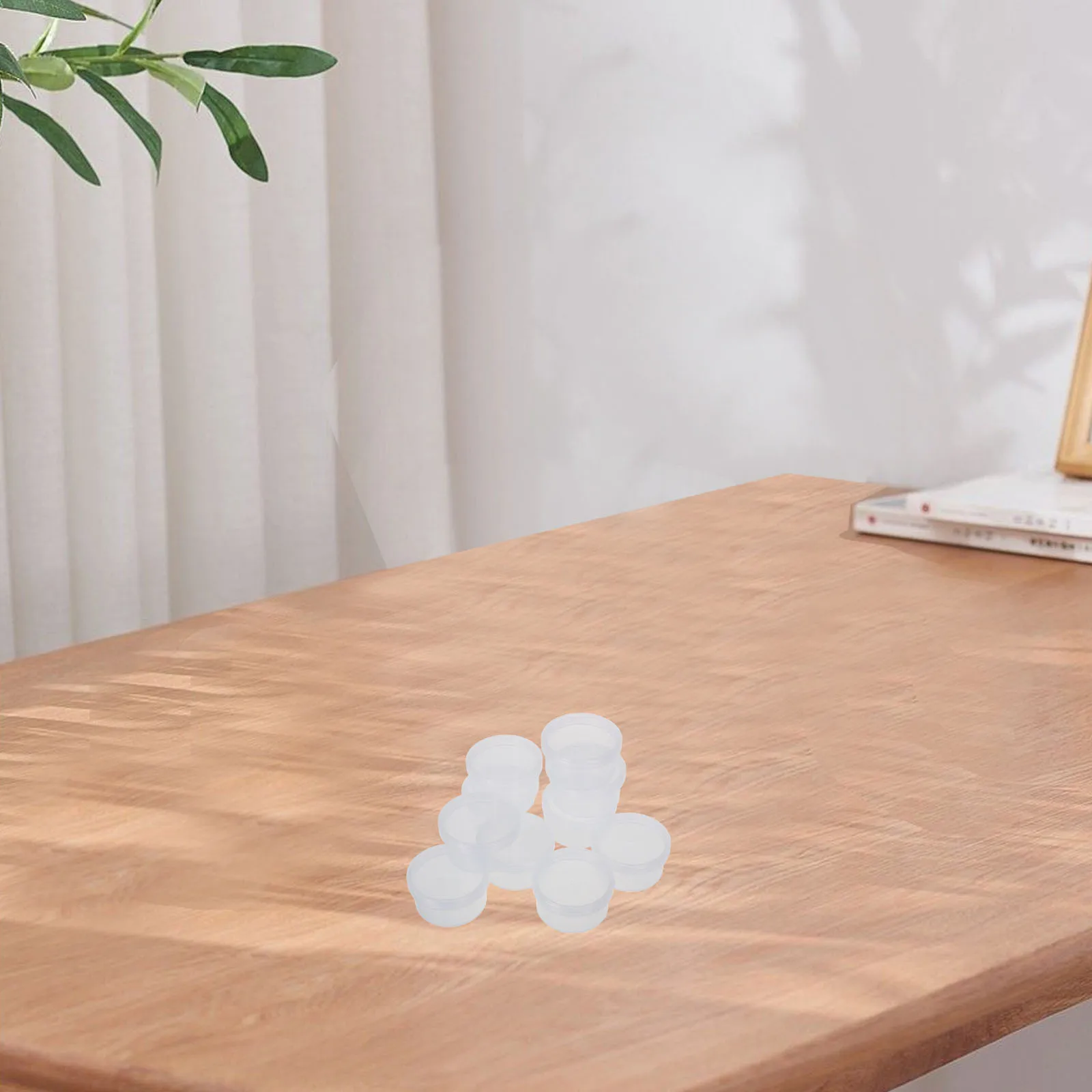 

10Pcs Clear Plastic Round Makeup Organizer Storage Boxes Durable PP Container Transparent for Beauty Cosmetics Travel