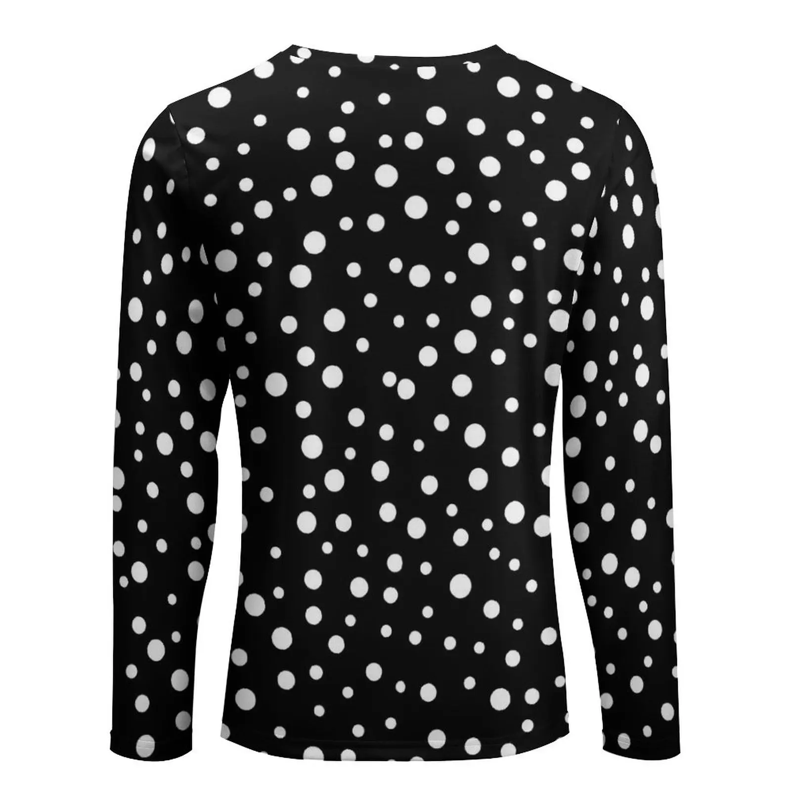 Retro Polka Dots T เสื้อฤดูใบไม้ผลิสีดําและสีขาว Essential เสื้อยืดผู้ชาย Hippie รูปแบบ TShirt PLUS ขนาด