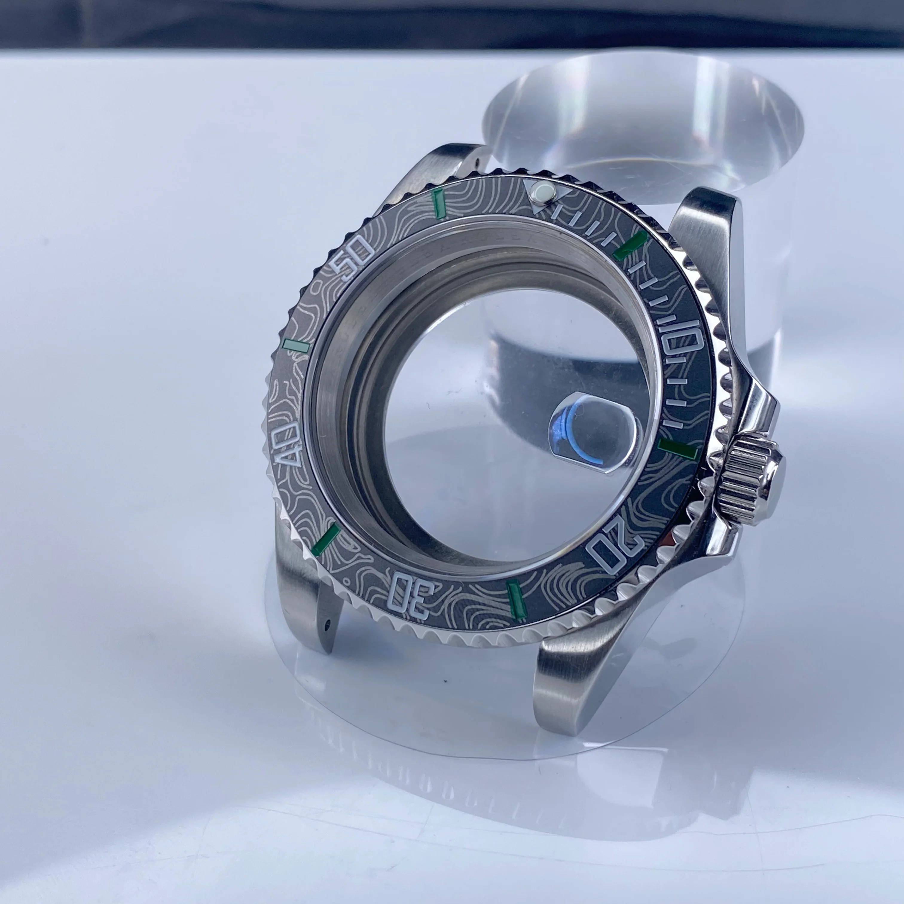 NH35 40mm High-Quality SUB NH35 watch case Sapphire Glass Case with 120 clicks Watch Men's Case FIT NH34 NH35 NH36 Movement