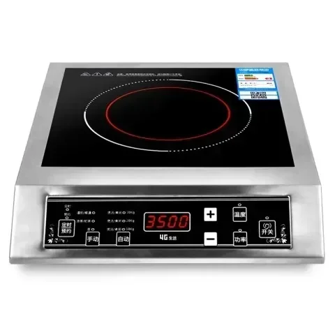 Efficient 3500W Induction Stove - Stainless Steel Body, Perfect for Stir Frying and Battery Operated