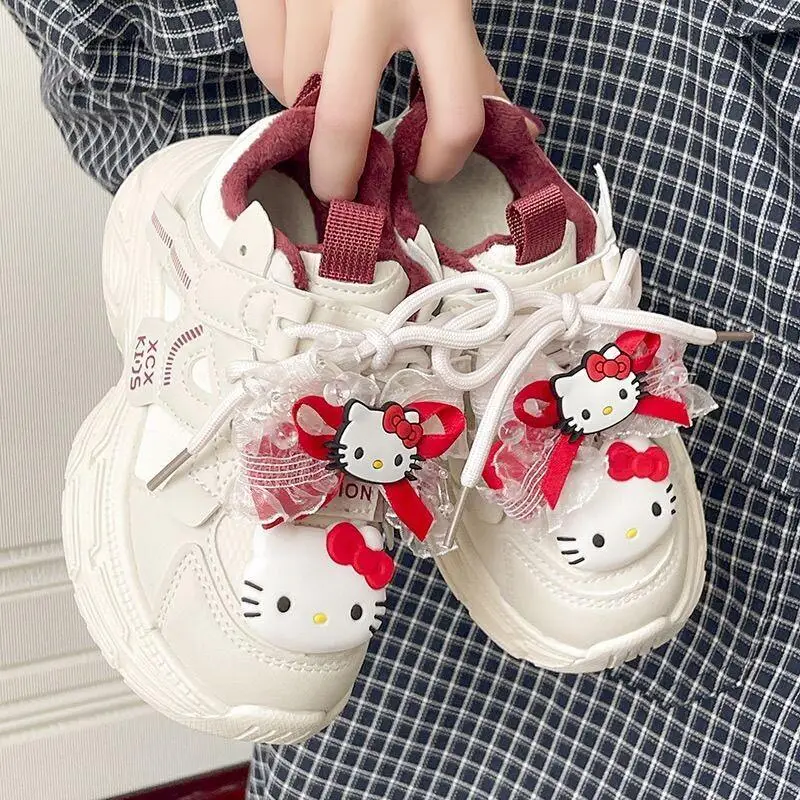 سانريو مرحبا كيتي الأطفال الشتاء أحذية رياضية طفل فتاة أحذية الرضع أحذية الفتيات الأطفال عارضة أحذية رياضية احذية الجري #3