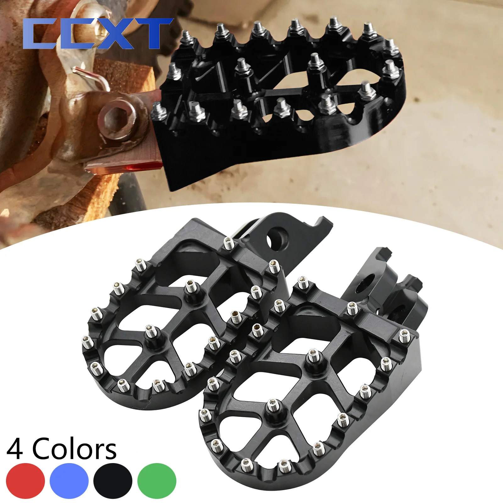 Motorcycle CNC Rests Pedals Footpegs Foot Pegs For Kawasaki KX250 KX250F KX450F KX450 KX250X KX450X 2006-2018 2019 2020 2021