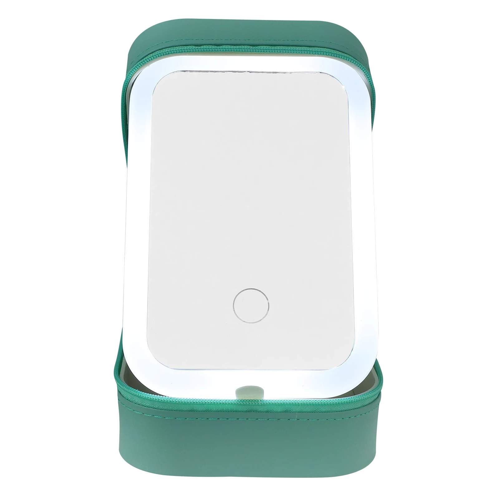 

Travel Makeup Case LED Lighted Mirror Small Portable Organizer Foldable Mirror Makeup Bag Rechargeable Make Up Bag with Mirrors