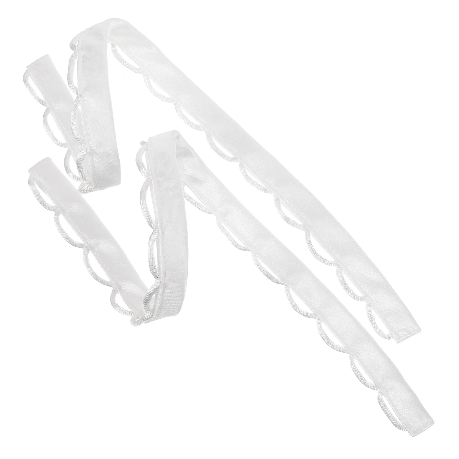 

1Pair Wedding Dress Lacing Loops Back Straps Sling for Bridal Gown Soft Cloth Material Easy Install Dress Accessory Adjustable