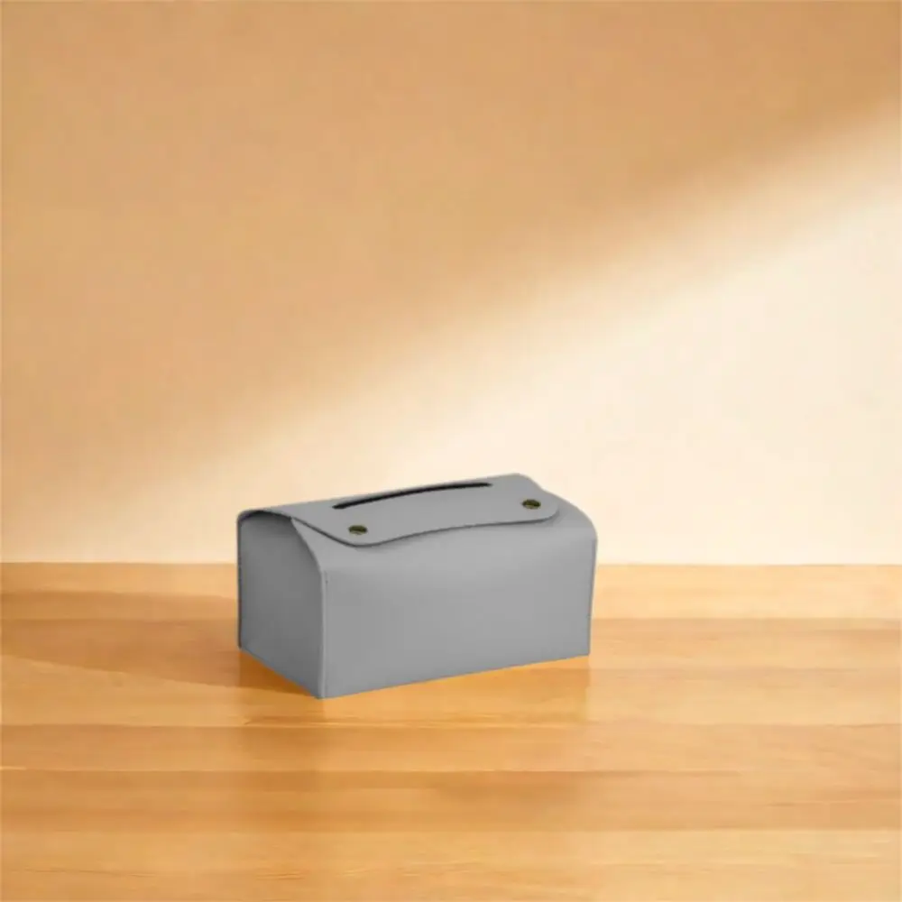 2pcs Napkin Holder PU Leather Tissue Dispenser Box Nordic Style Simple Tissue Organizer Foldable Waterproof Tissue Case Car