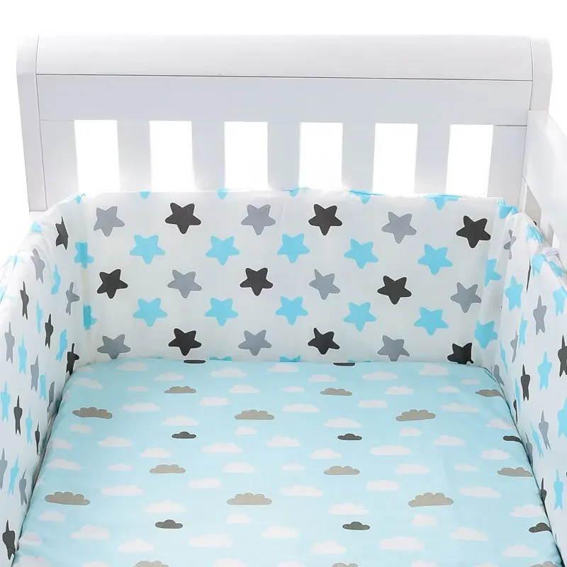 Print Baby Bed Bumper Dual-sided Newborn Crib Rail Protector