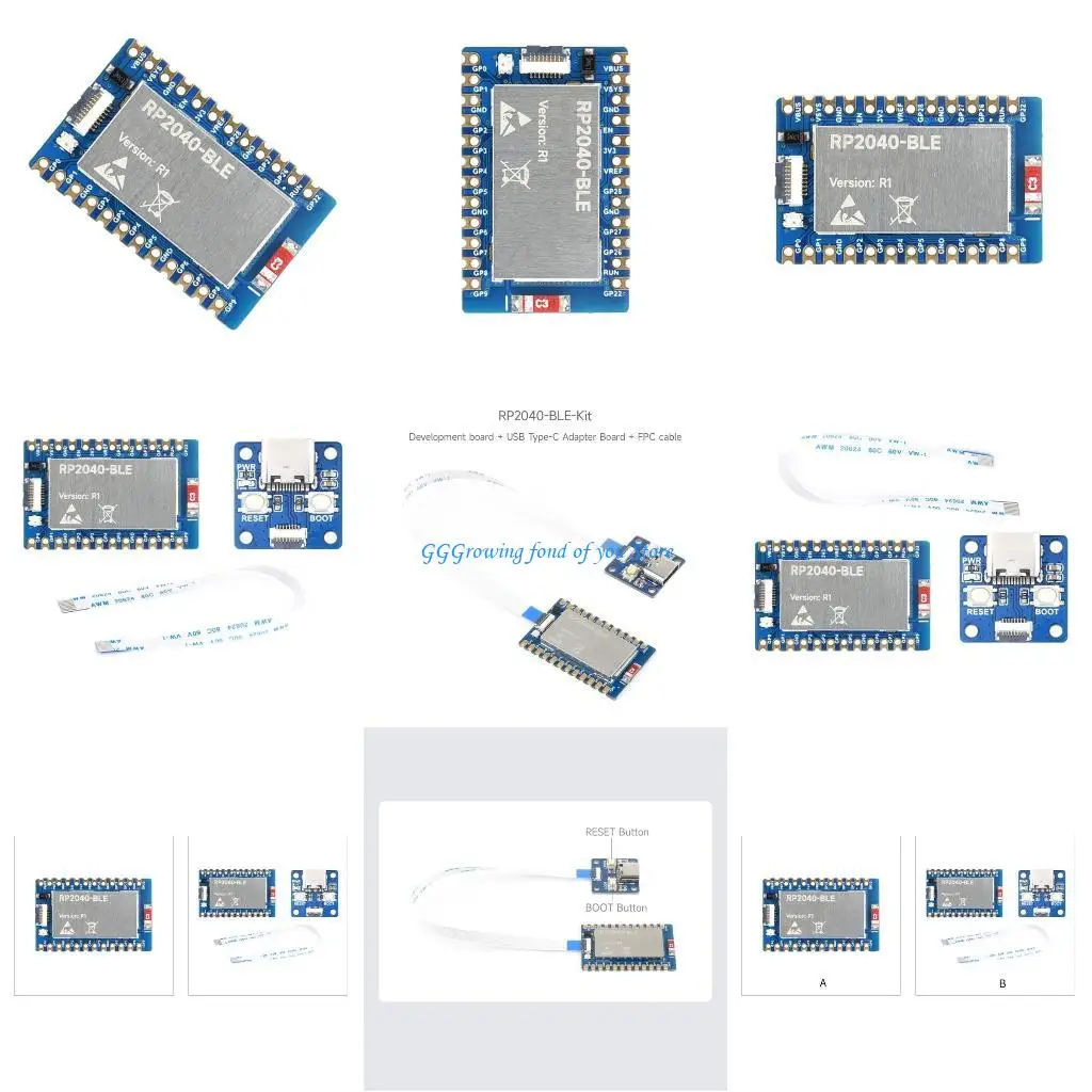 

H9EB RP2040 Wireless Board Microcontroller Development Board 2MB Flash Featuring 24Pins and 14 GPIO Interfaces
