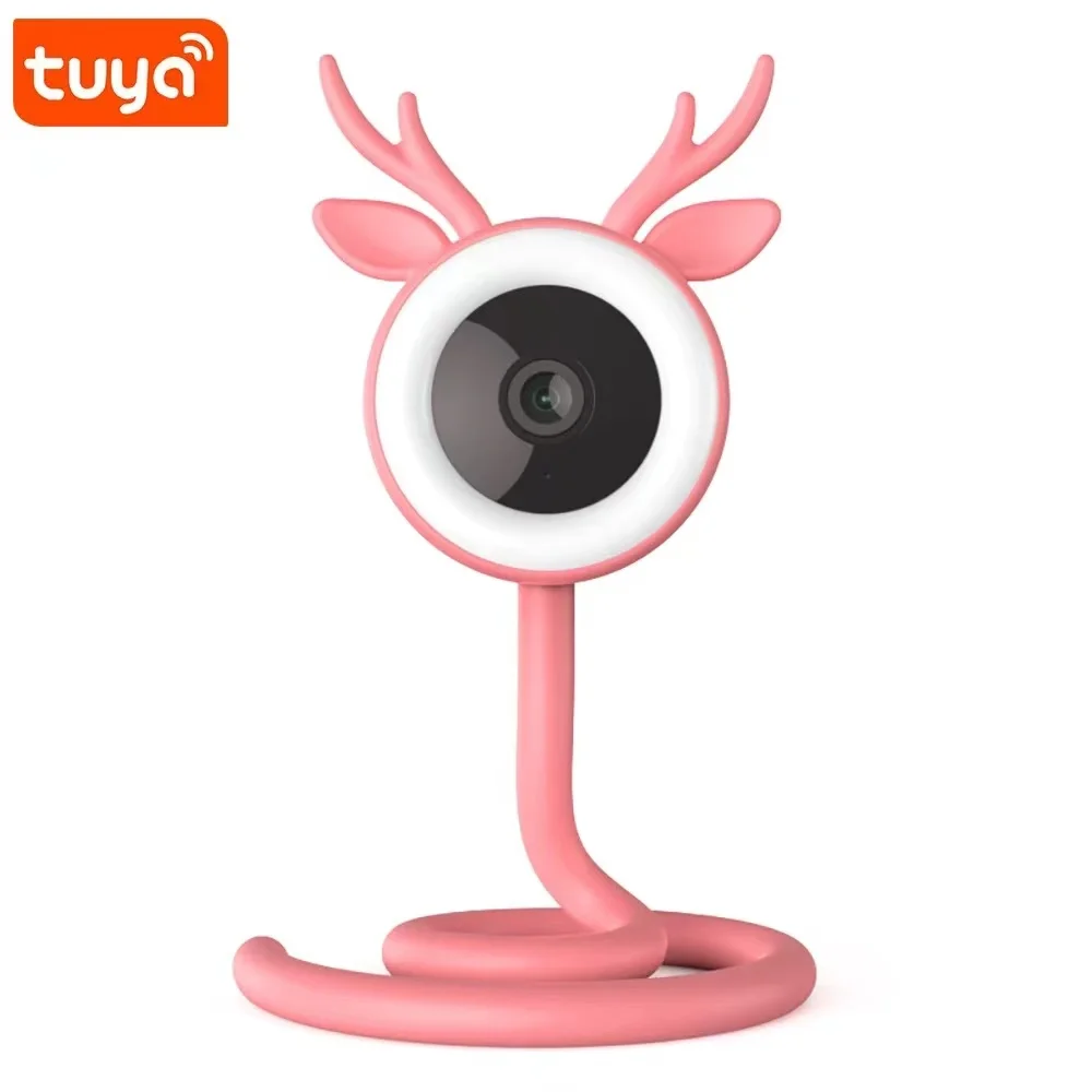 Baby Monitor Tuya Smart Camera 4MP HD WiFi Webcam IP Camera Mini PTZ 360 Pet Home Security Temperature and humidity detection