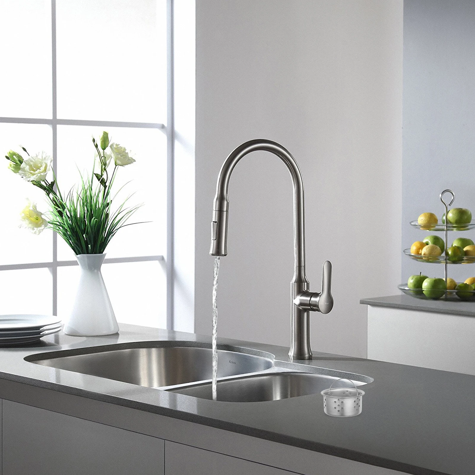 

3 Pcs Filter Basket Anti-clogging Sink Strainer Bathroom Drain Catcher Kitchen Garbage Stainless Steel Hair