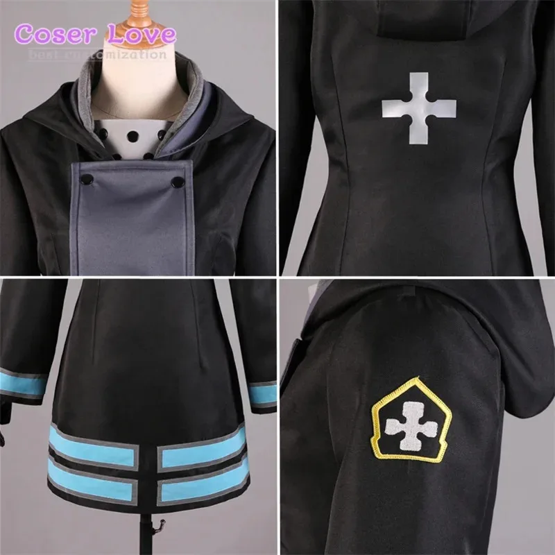 Anime Fire Force Enen No Shouboutai Season 2 Tamaki Kotatsu Shinra Kusakabe Uniform Halloween Christmas Party Cosplay Costume