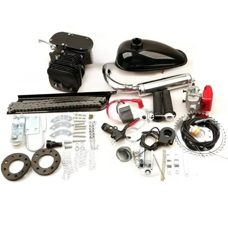 F110 52MM Bore Two‑Stroke Engine Complete Kit, Bicycle Moped Conversion Motor Set for Bicycle Moped Retrofit Modification