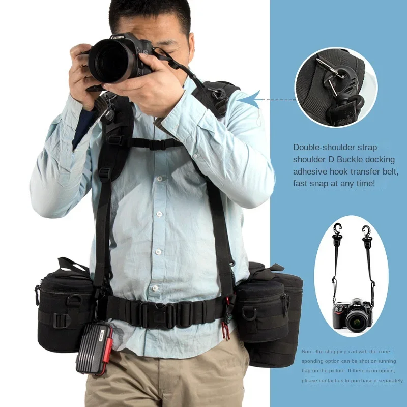 Camera shoulder strap quick adjustment system Camera neckstrap Double shoulder strap Lens caseQuick Coupling  Camera Vest