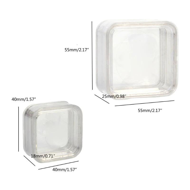 Cadre flottant pour pendentifs - boucles d'oreilles - pièces de monnaie | non | blanc | transparent | 595066.00390000