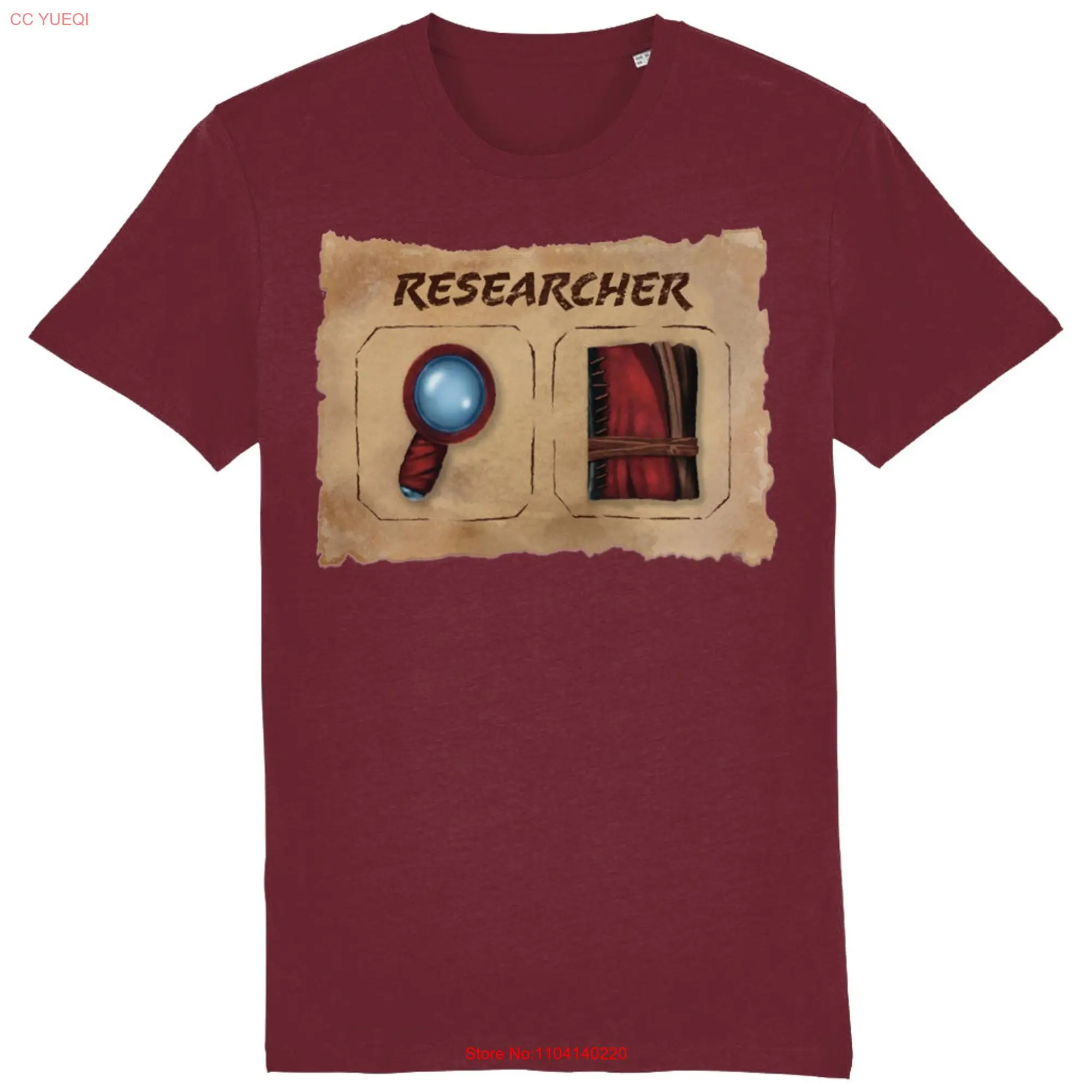 Researcher T Shirt Board Games Meeples Art Tabletop Dnd Geek Dice Comedy Funny Cool Gaming Gamer long or short sleeves