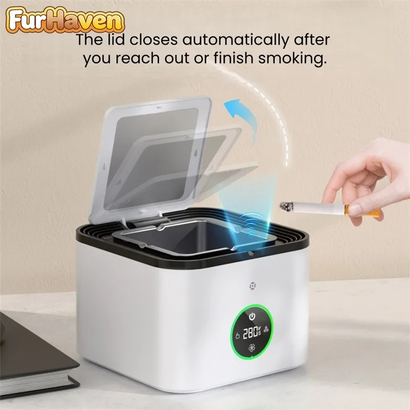 

FurHaven Fashion Multifunctional Anion Ashtray Small Office Smoke Removal Air Purifier Household Dust Removal