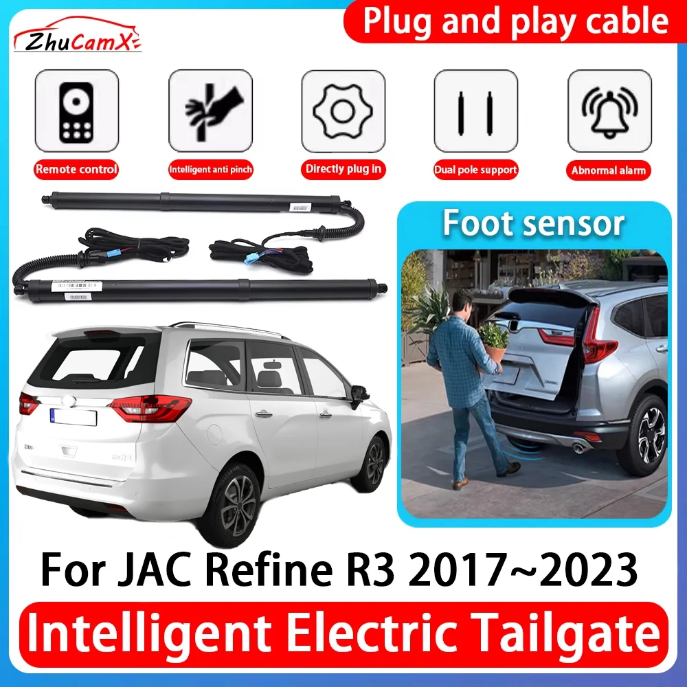 ZhuCamX Car Power Trunk Electric Suction Tailgate Intelligent Tail Gate Lift Strut For JAC Refine R3 2017~2023