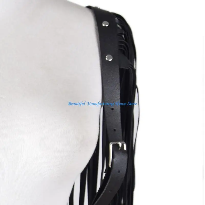 

E56A Punk Chest Harness Size Dress Accessories Fringed Harness for Women