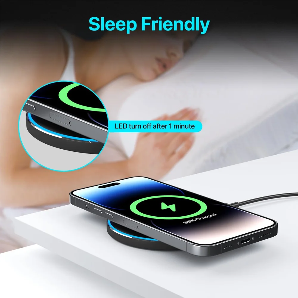 30W Wireless Charger Fast Charging Pad  For iPhone 17 16 15 14 Pro XS Max XR For Samsung S26 S25 S23 S9 S8 Note 10 view 6