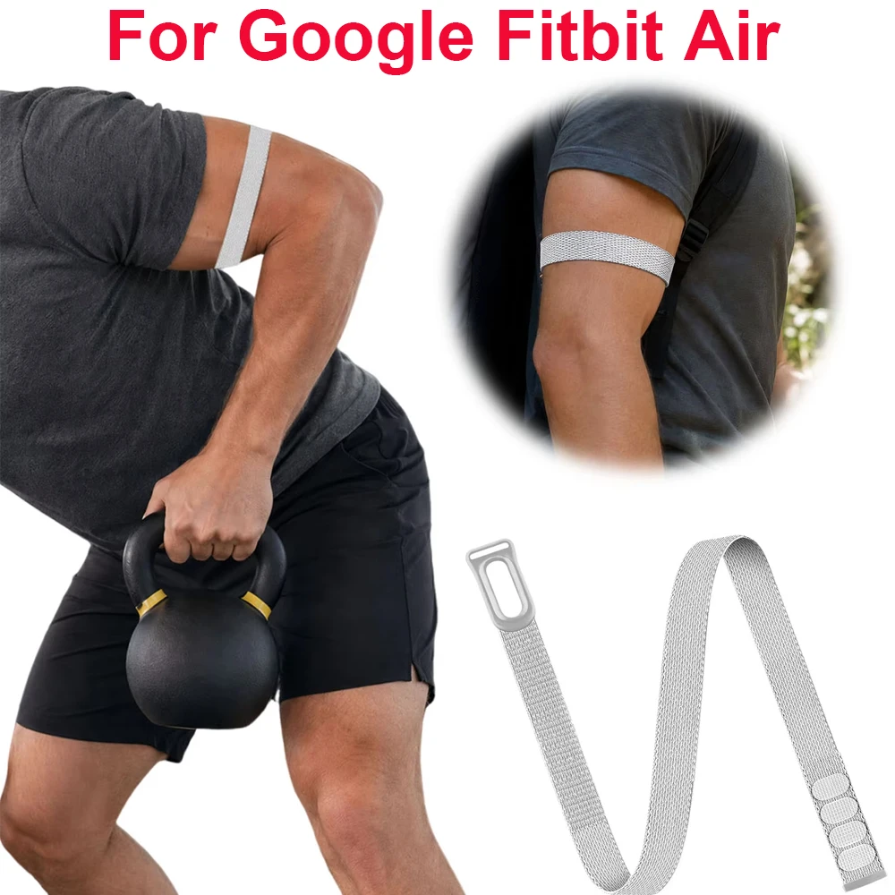Nylon-Bizeps-Armband für Google Fitbit Air, verstellbarer Riemen, gewebtes, atmungsaktives Uhrenarmband für Laufsport, Fitness-Tracker-Halter