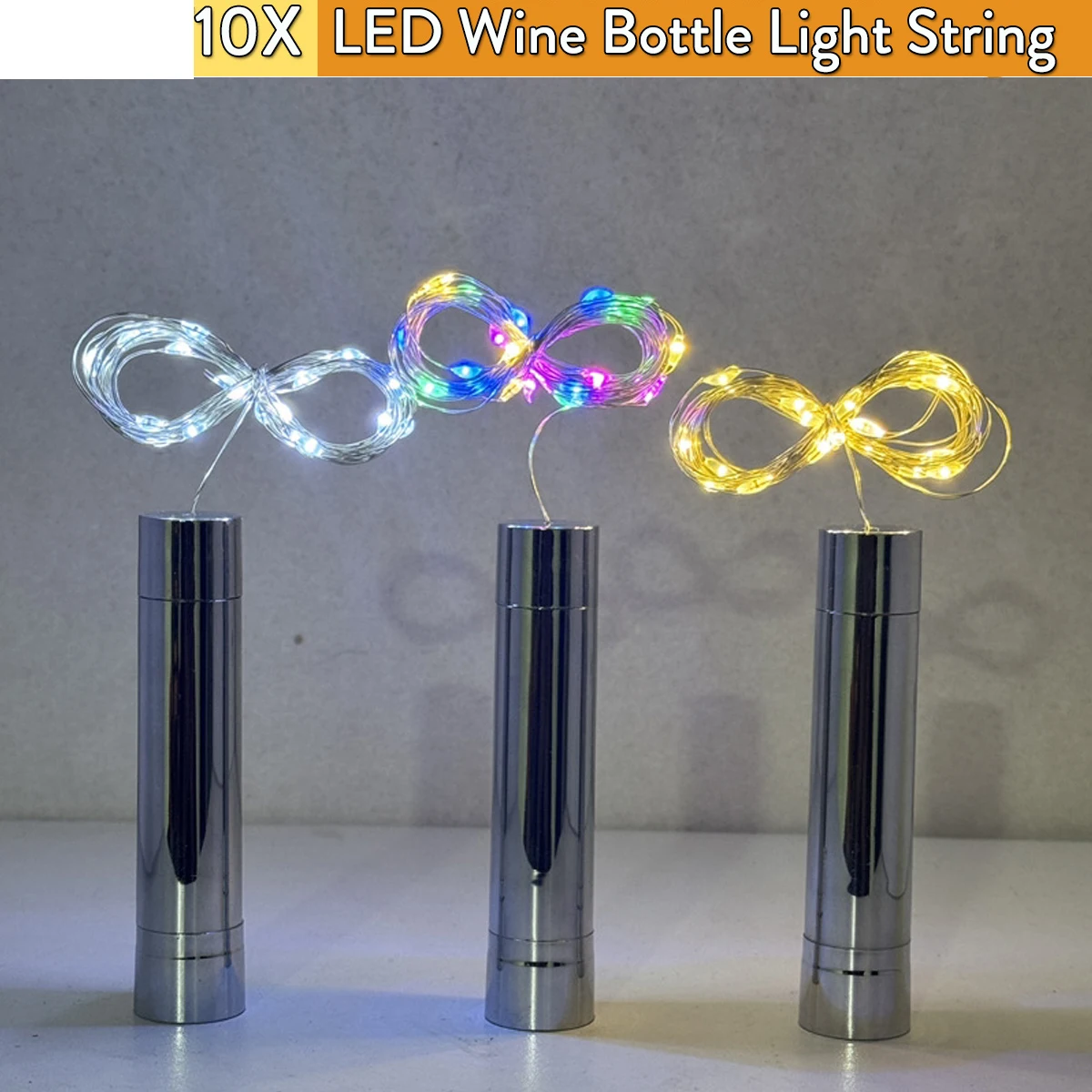 

10X 1M/2M Bottle Cork LED String Light Multicolor Party Decorative Outdoor Window Bedroom Copper Lamp Mini Fairy Wedding Holiday