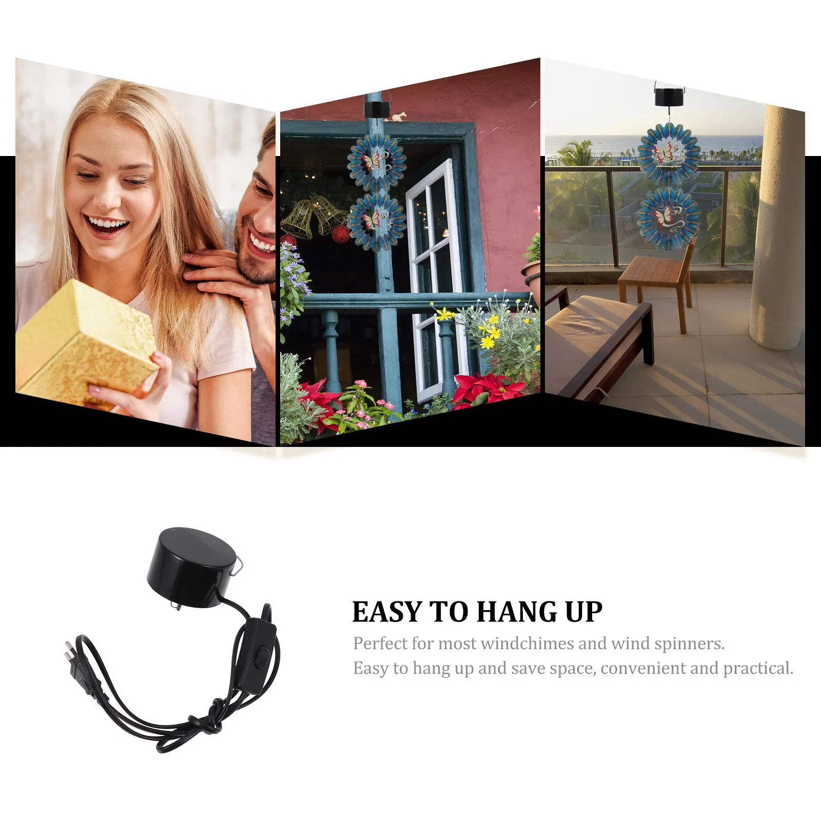 

Rotating Wind Chime Motor Durable Electric Driven Motor For Windspinner Outdoor Indoor Decoration Household Gadget