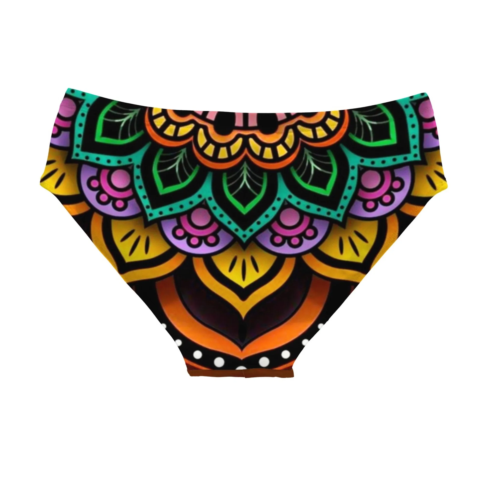Bohemian Lotus Swim Trunks Slim Fit Durable Men's Drawstring Triangle Swim Trunks Beach Carnival Swimming Bathing Retro Swimsuit
