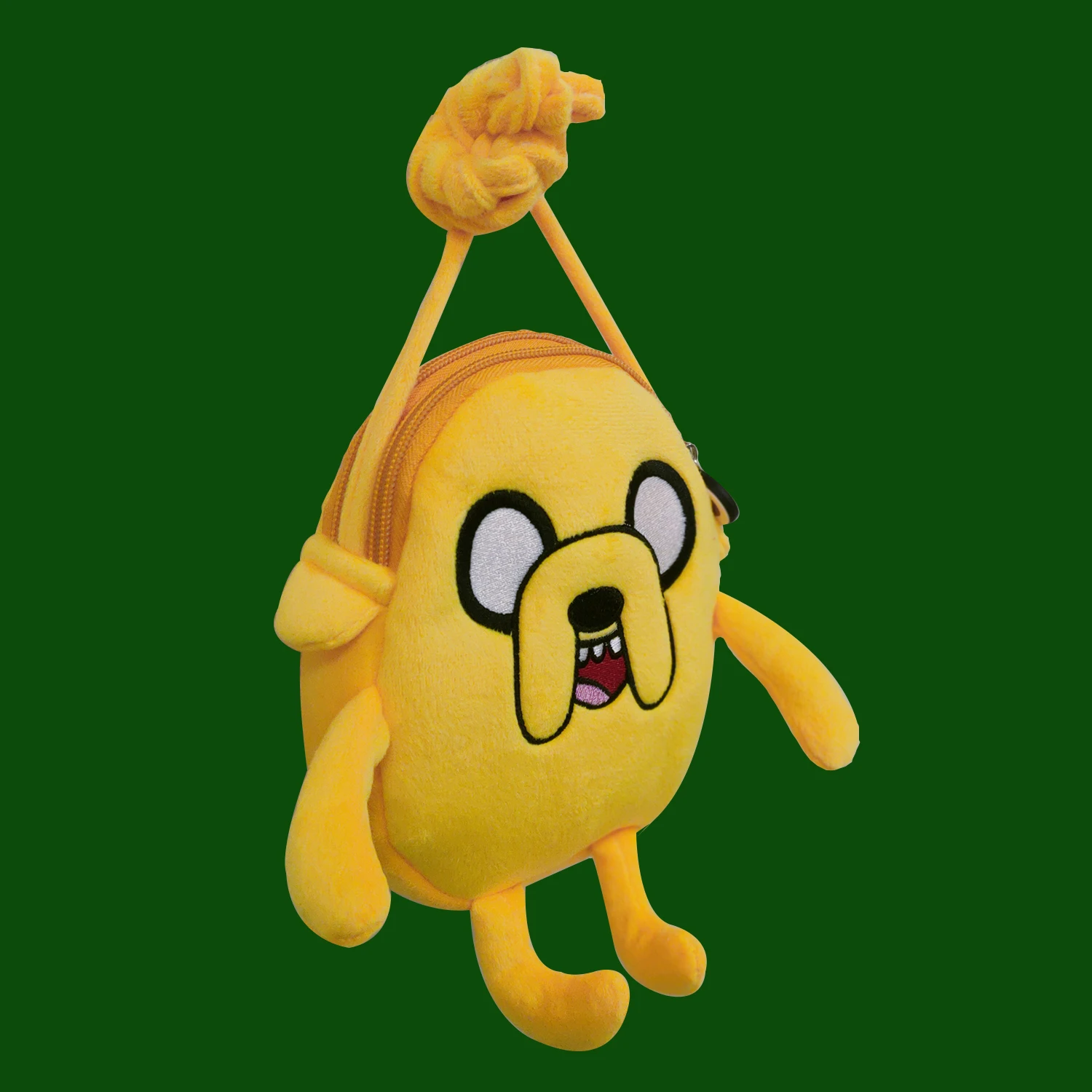 Brinquedos adventure time de pelúcia, bolsa de ombro com desenhos animados, jake finn beore, animal de pelúcia macio, estofado com dois zíper, brinquedo plush, jake o cachorro