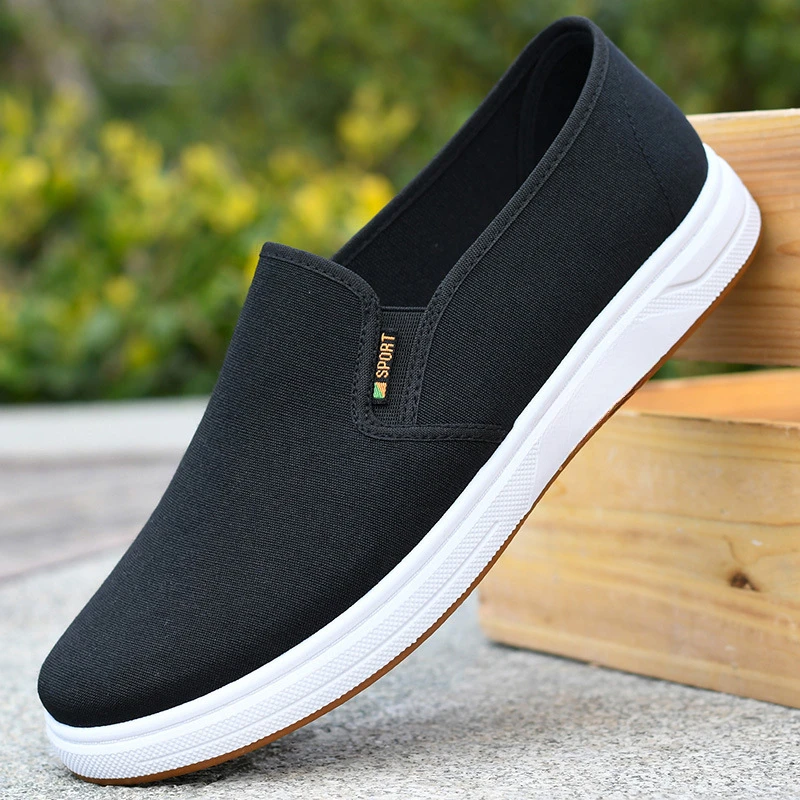 Men\'s Casual Shoes A Stirrup Work Breathable Soft Bottom Canvas Men\'s Models Spring and Fall Male