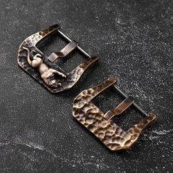 Bronze Oxidized Old Vintage Buckle, Adapted To Bronze Watch Accessories Buckle, Leather Rubber 20 22 24 26MM Bracelet Buckle