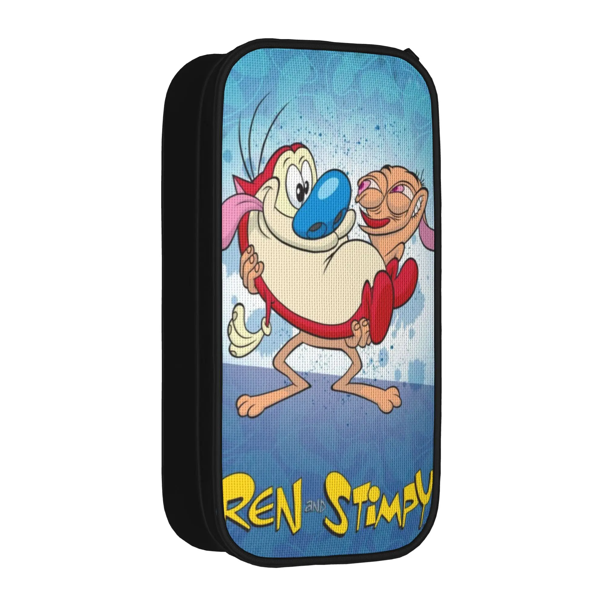 Classic  Duo Rucksack Ren & Stimpy  Pencil Case  Pencilcases Pen Holder for Student Pencil Bags School Supplies Gift Stationery