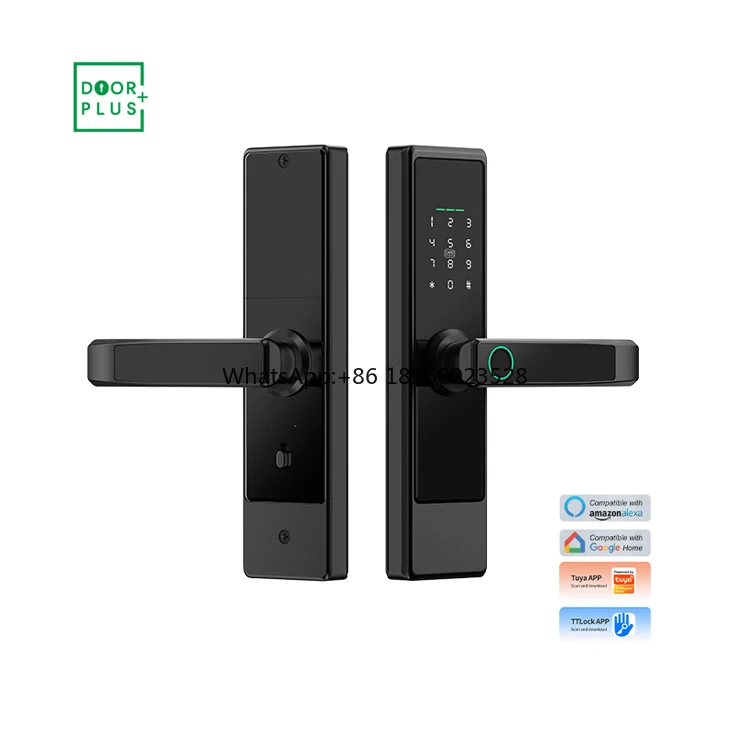 

Doorplus Tuya Wifi Password Door Lock Doorbell Bedroom Home Digital Biometric Fingerprint Intelligent Handle Smart Door Lock